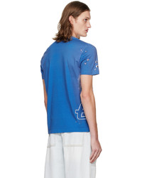 T-shirt girocollo stampata blu di Eytys