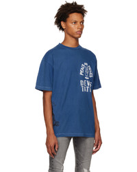T-shirt girocollo stampata blu di DEVÁ STATES