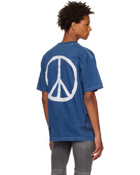 T-shirt girocollo stampata blu di DEVÁ STATES