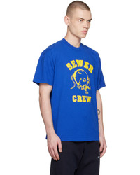 T-shirt girocollo stampata blu di Stray Rats