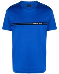 T-shirt girocollo stampata blu di BOSS HUGO BOSS