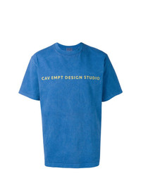 T-shirt girocollo stampata blu di C.E