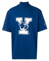 T-shirt girocollo stampata blu di Calvin Klein 205W39nyc