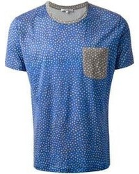 T-shirt girocollo stampata blu di Carven