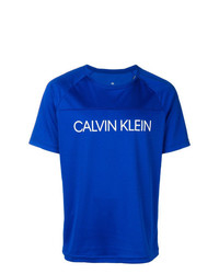 T-shirt girocollo stampata blu di CK Calvin Klein