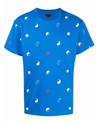 T-shirt girocollo stampata blu di Clot