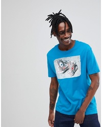 T-shirt girocollo stampata blu di Converse