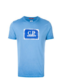 T-shirt girocollo stampata blu di CP Company