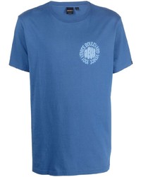 T-shirt girocollo stampata blu di Deus Ex Machina