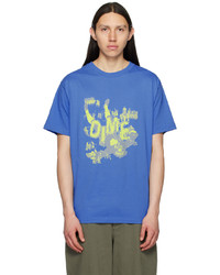 T-shirt girocollo stampata blu di Dime