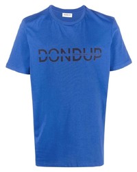 T-shirt girocollo stampata blu di Dondup