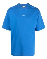 T-shirt girocollo stampata blu di Drôle De Monsieur