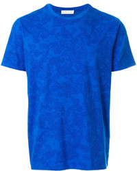 T-shirt girocollo stampata blu di Etro