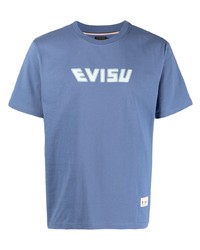 T-shirt girocollo stampata blu di Evisu