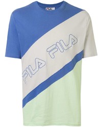 T-shirt girocollo stampata blu di Fila