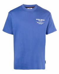 T-shirt girocollo stampata blu di Gcds