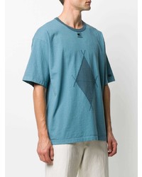 T-shirt girocollo stampata blu di Craig Green