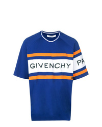 T-shirt girocollo stampata blu di Givenchy