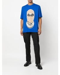 T-shirt girocollo stampata blu di Ih Nom Uh Nit