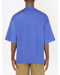T-shirt girocollo stampata blu di Dolce & Gabbana