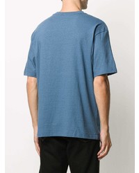 T-shirt girocollo stampata blu di Undercover