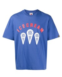 T-shirt girocollo stampata blu di Icecream