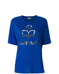 T-shirt girocollo stampata blu di Isabel Marant Etoile
