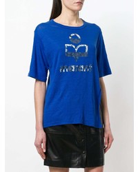 T-shirt girocollo stampata blu di Isabel Marant Etoile