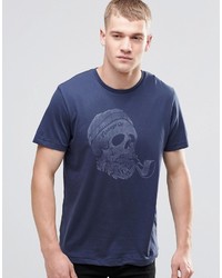 T-shirt girocollo stampata blu di Jack and Jones