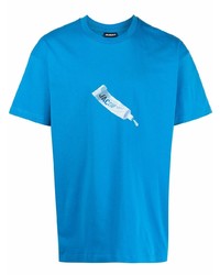 T-shirt girocollo stampata blu di Jacquemus