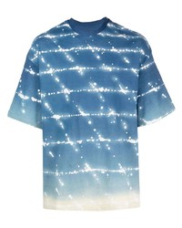 T-shirt girocollo stampata blu di Jil Sander