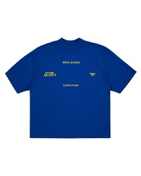 T-shirt girocollo stampata blu di Kanye West