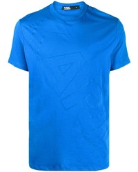 T-shirt girocollo stampata blu di Karl Lagerfeld