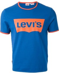 T-shirt girocollo stampata blu di Levi's