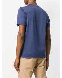 T-shirt girocollo stampata blu di Fendi