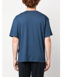 T-shirt girocollo stampata blu di Sandro