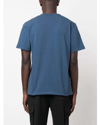 T-shirt girocollo stampata blu di Woolrich