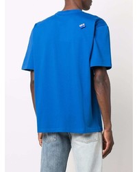 T-shirt girocollo stampata blu di Ader Error