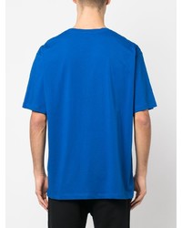 T-shirt girocollo stampata blu di Balmain
