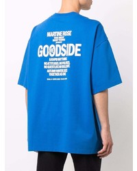 T-shirt girocollo stampata blu di Martine Rose
