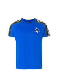 T-shirt girocollo stampata blu di Marcelo Burlon County of Milan