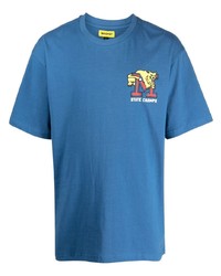 T-shirt girocollo stampata blu di MARKET