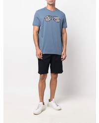 T-shirt girocollo stampata blu di Michael Kors