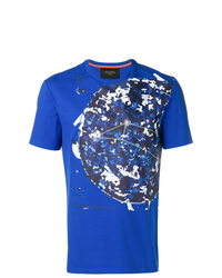T-shirt girocollo stampata blu di Mr & Mrs Italy