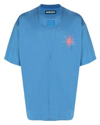 T-shirt girocollo stampata blu di NAMESAKE
