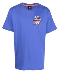 T-shirt girocollo stampata blu di New Balance