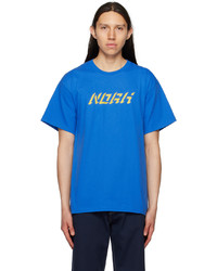 T-shirt girocollo stampata blu di Noah
