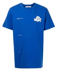 T-shirt girocollo stampata blu di Off-White