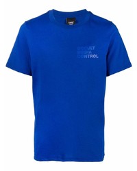 T-shirt girocollo stampata blu di Omc