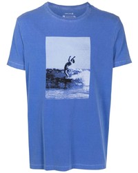 T-shirt girocollo stampata blu di OSKLEN